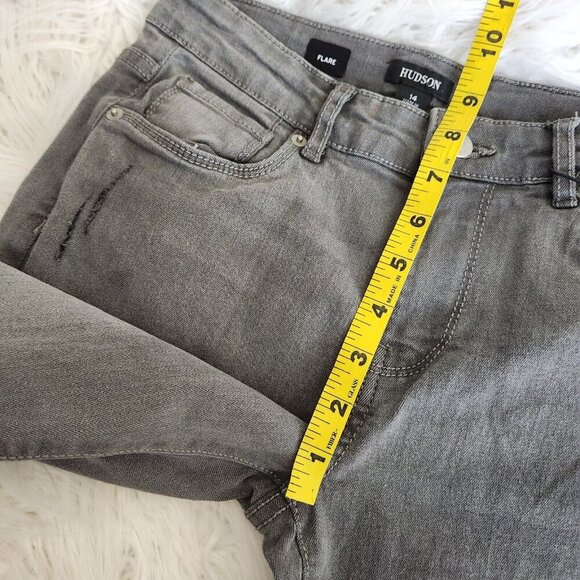 HUDSON Splice‎ Flare Girls Size 14 Slim Fit Jeans Stretch Denim Pants Gray NEW - Picture 9 of 16